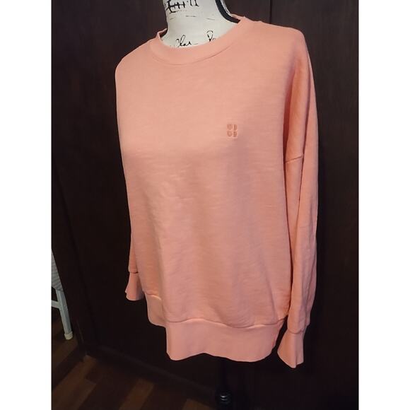 Sweaty Betty Sweatshirt Women's Medium Pullover Coral orange crew neck Athletic - Picture 2 of 6